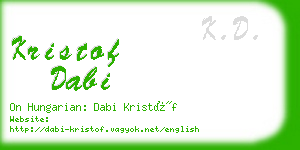 kristof dabi business card